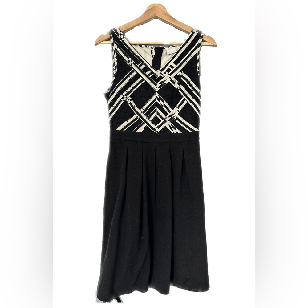 Anthropologie Black and White Dress size 2